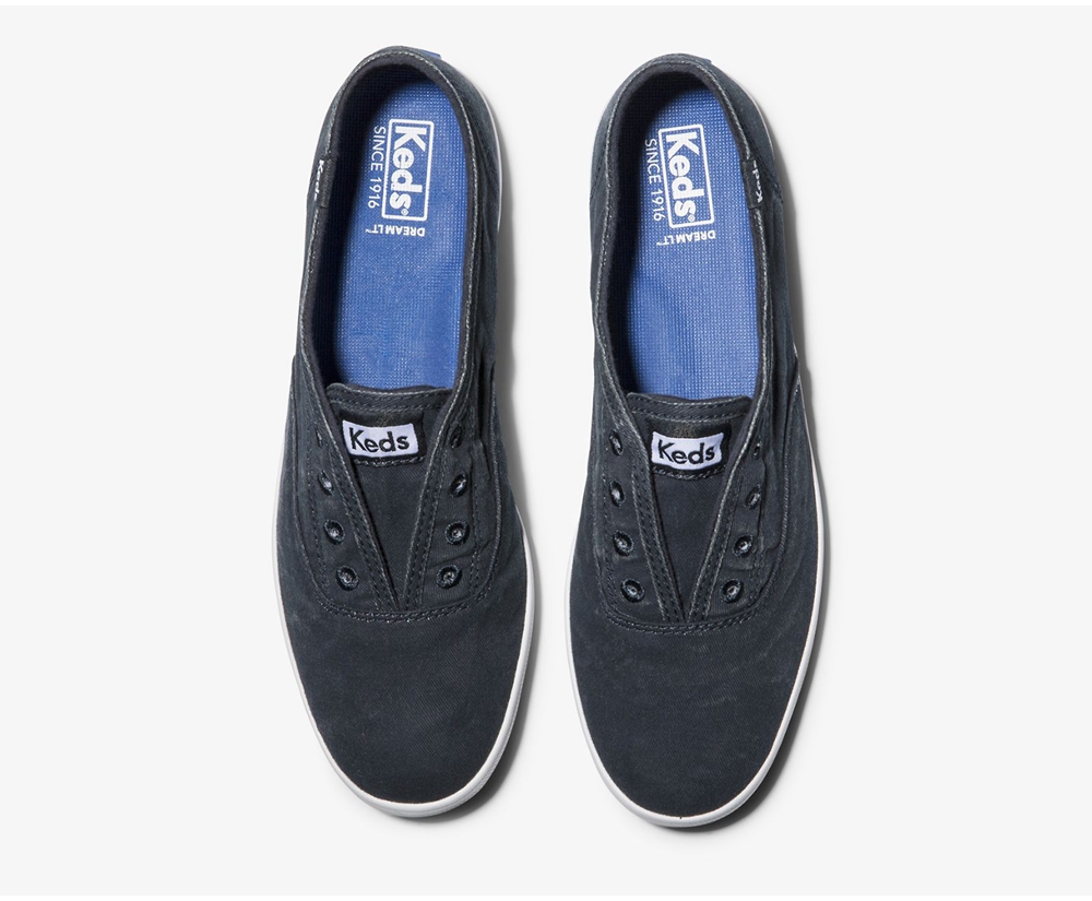 Keds Womens Slip Ons Navy - Chillax Washable - 675YLBZMW